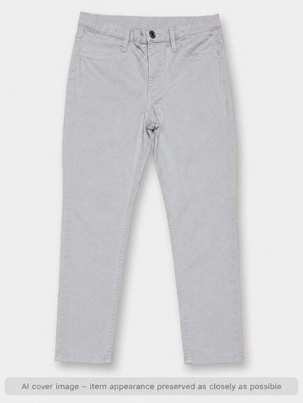 H&M Kids Skinny Fit Light Grey Jeans Size 14 Adjustable Waist Stretch Denim